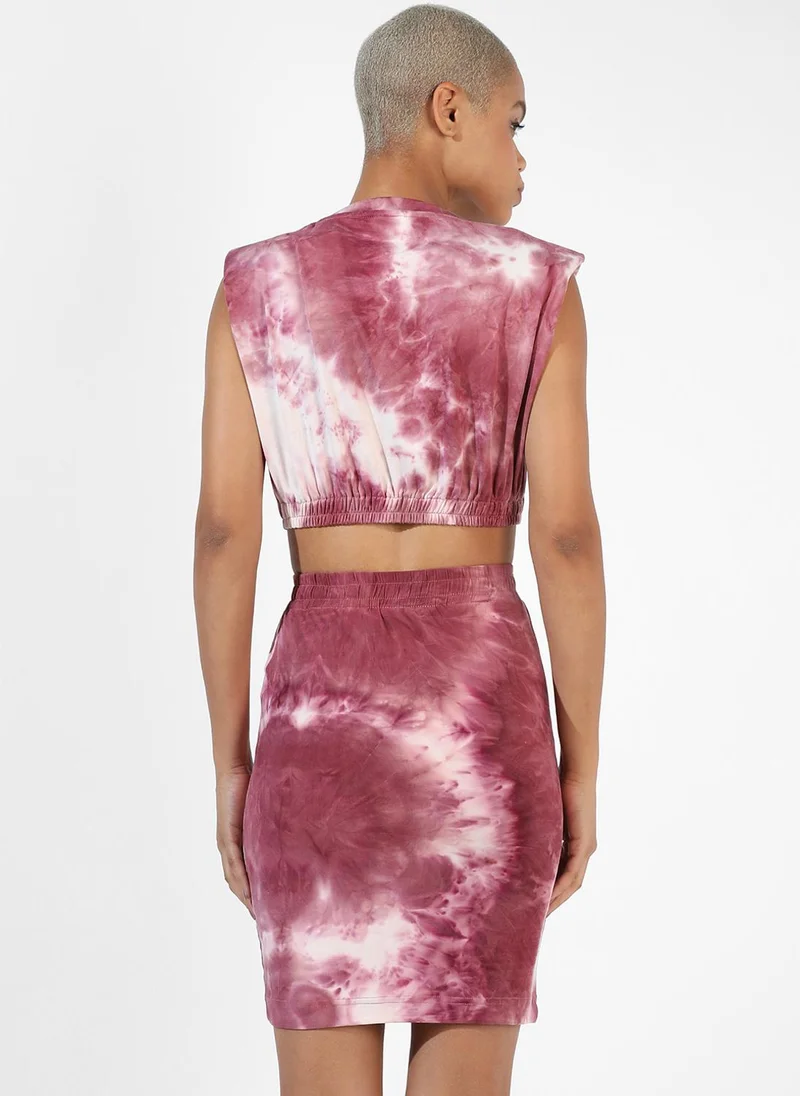 Pinacolada  Women's Rosewood Pink Tie-Dye Co-Ord Set for Women | Best Price UAE