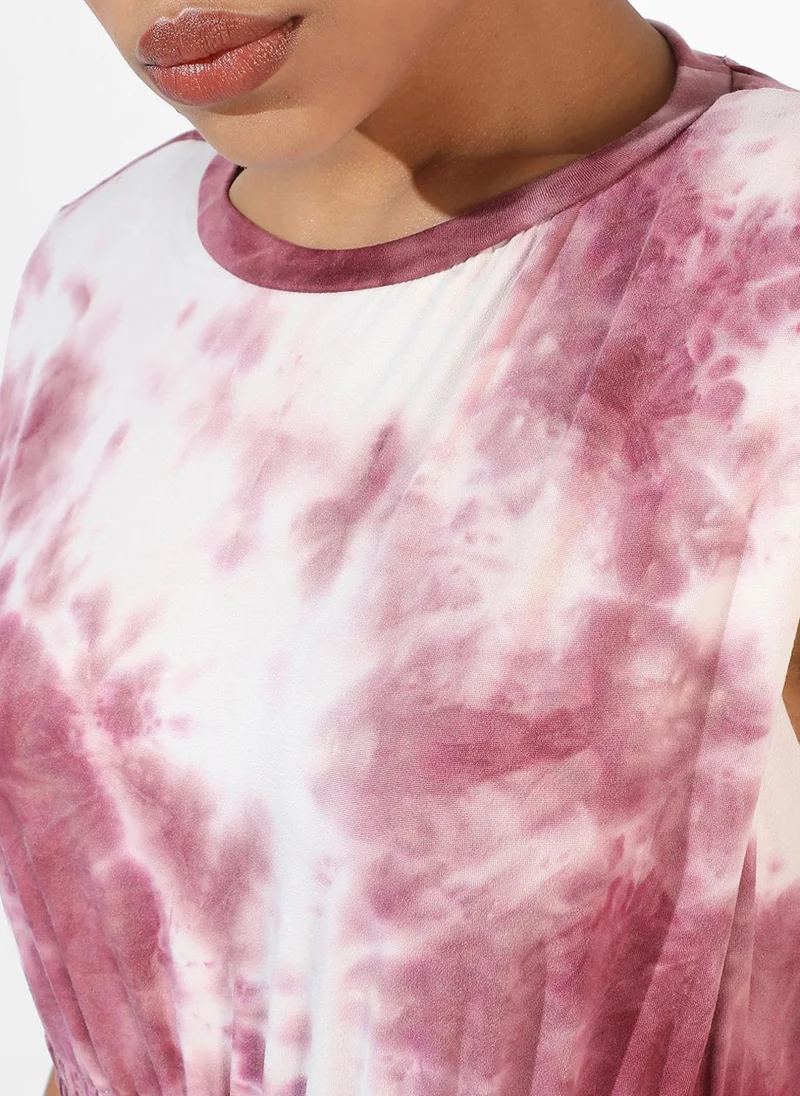 Pinacolada  Women's Rosewood Pink Tie-Dye Co-Ord Set for Women | Best Price UAE