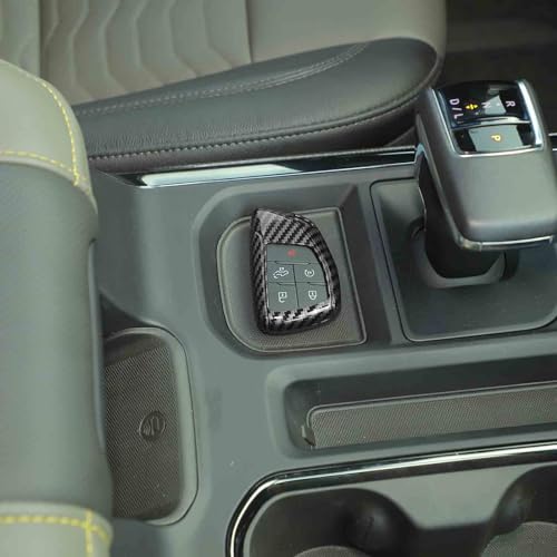 Jimen for Silverado Key Cover, Key Fob Case Shell Protector Fit for Silverado/ Suburban/ Tahoe 2020-2024 (Carbon Fiber) - Image 5