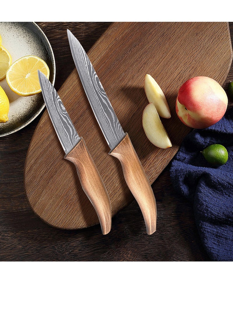 Astylway Kitchen Knife Sets 8 piece, 3.5-8 Inch Chef Knives High Carbon Stainless Steel, Plastic Handle, Ultra Sharp Cooking Knife for Vegetable Meat Fruit - Image 3