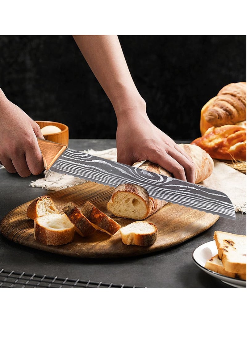 Astylway Kitchen Knife Sets 8 piece, 3.5-8 Inch Chef Knives High Carbon Stainless Steel, Plastic Handle, Ultra Sharp Cooking Knife for Vegetable Meat Fruit - Image 4