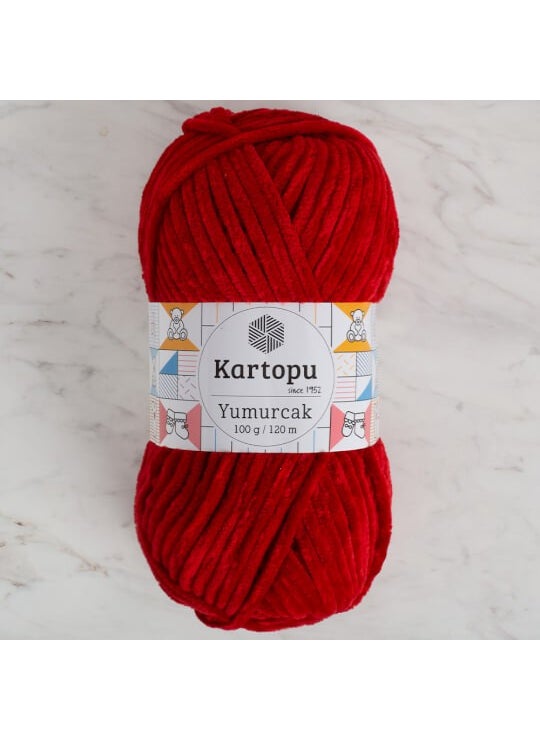 Kartopu - Snowball Yumurcak K126 5 Pieces Velvet Rope Red - Image 1
