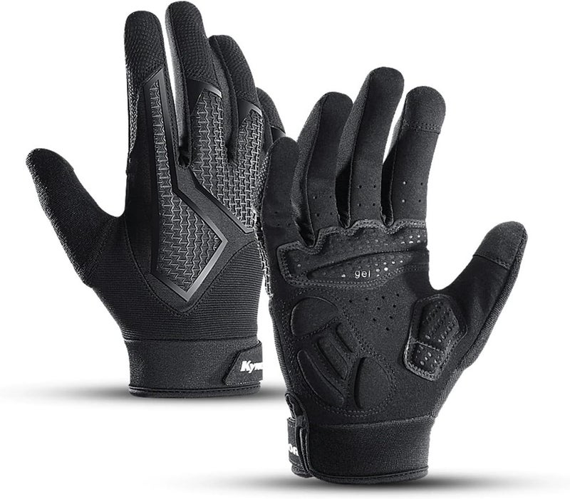 YARDHOBI Bike Cycling Gloves for Men Women - Touchscreen, Anti-Slip for Motorbike, Racing, Cycling, Hiking (Black) - Image 1