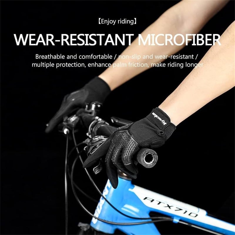 YARDHOBI Bike Cycling Gloves for Men Women - Touchscreen, Anti-Slip for Motorbike, Racing, Cycling, Hiking (Black) - Image 4