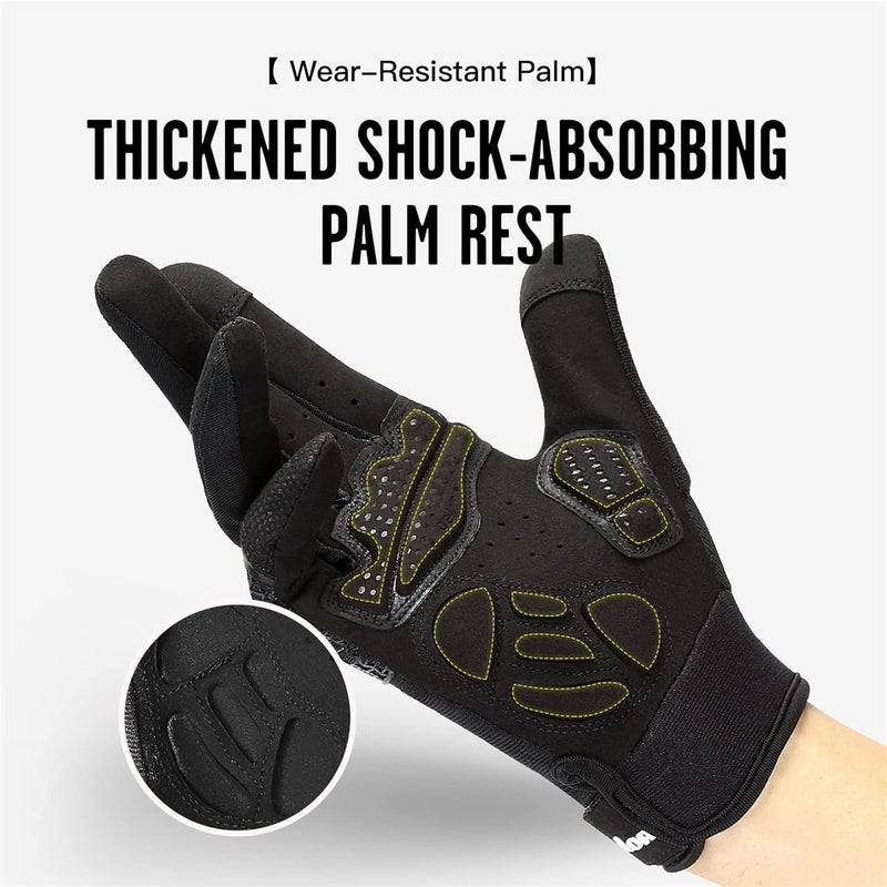 YARDHOBI Bike Cycling Gloves for Men Women - Touchscreen, Anti-Slip for Motorbike, Racing, Cycling, Hiking (Black) - Image 2