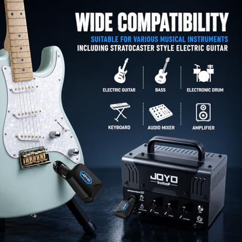 AITONE 5.8Ghz Wireless Guitar Transmitter Receiver Guitar System with Charging Box for Electric Guitar Bass 4 Audio Channels (JW-06) - Image 3