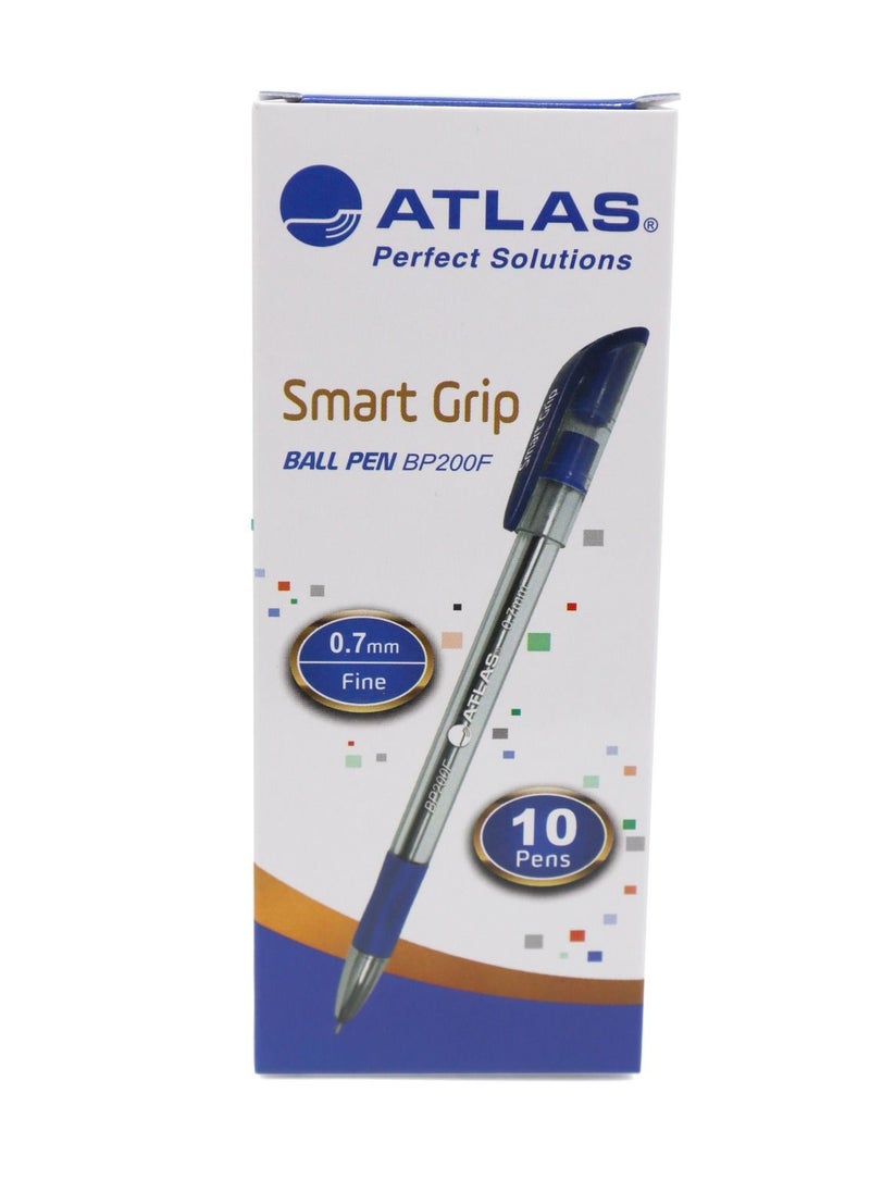 ATLAS 10-Piece Smart Grip Ball Pen Fine Tip Blue Ink  - Image 3
