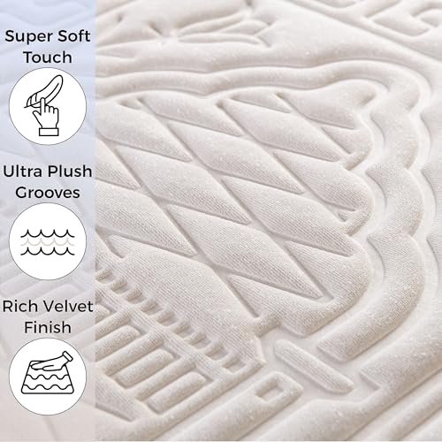 Sacred Artisans Padded Prayer Mat Thick with Soft Velvet Foam | Prayer Rug and Meditation Mat for Men Women Home Travel & Gift (Silk Cream) - Image 4