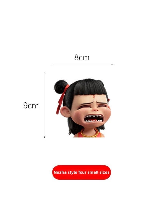 Nezha Devil Boy Sea-making Personality Car Sticker Car Motorcycle Glass Rear Gear Body Trunk Waterproof Sticker Decoration-Color:Nezha Style 4 -Size:Default Items  - Image 1