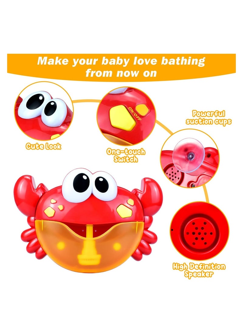 Oasisgalore Baby Bath Toys, Crab Bath Bubble Machine for Baby Toddler，Shower Toys with Music, Fun Gifts for Baby Boys Girls - Image 4