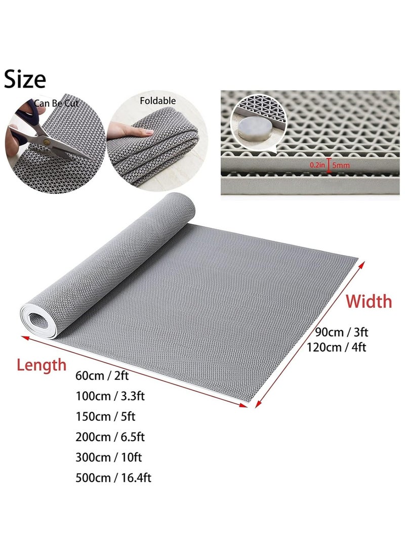 ارواق حصيرة تصريف شبكية PVC غير قابلة للانزلاق للحمام، بسمك 5 مم، قابلة للتقطيع، للمرآب، المطبخ، المسبح، وغرفة الاستحمام - Image 2