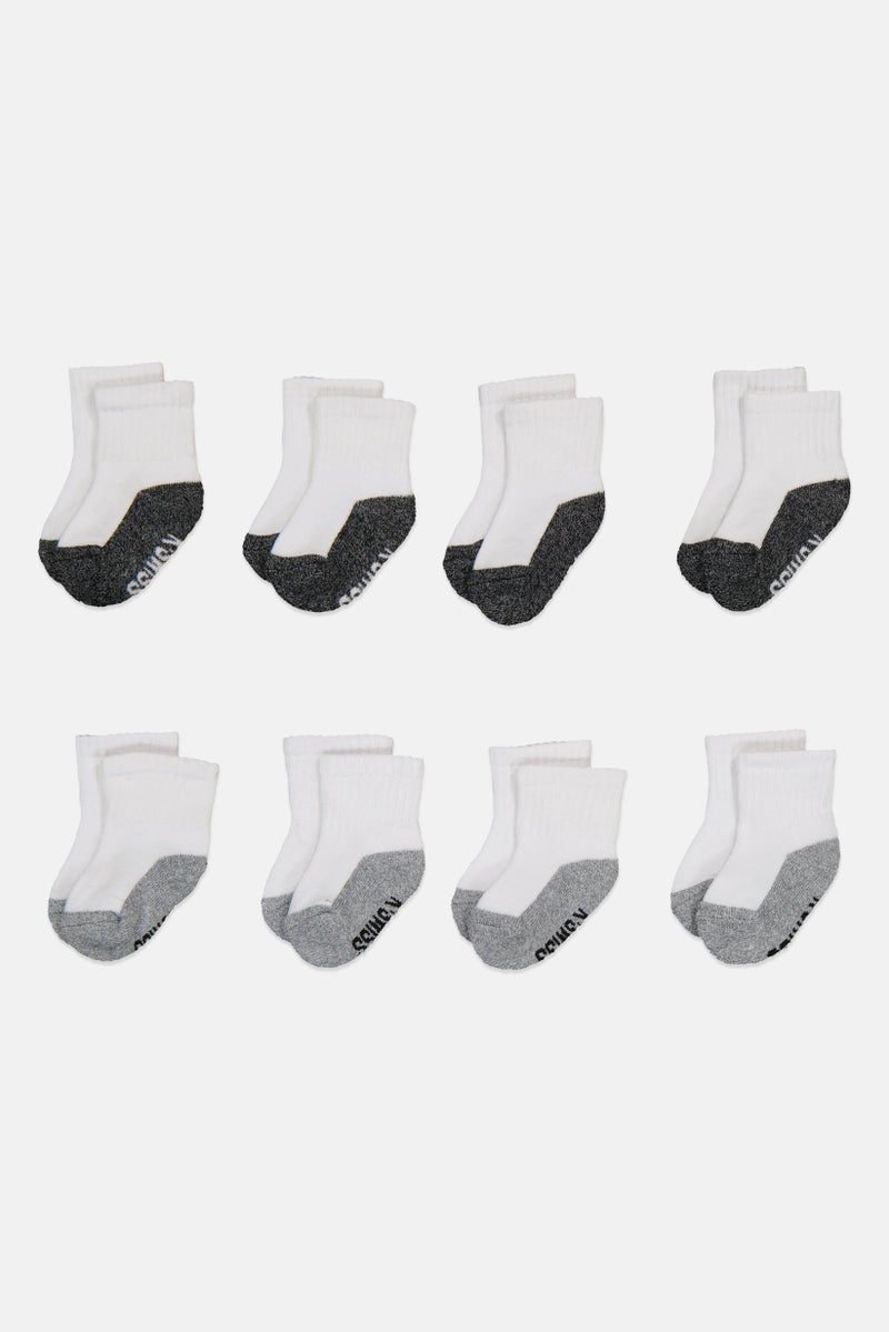 K-SWISS Toddlers Boy 8 Pair Brand Logo Cushion Ankle Socks, Multicolor - Image 3