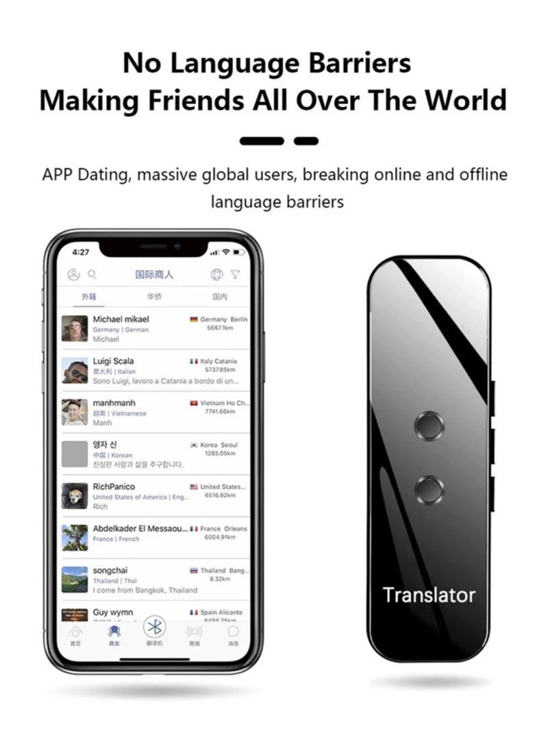 General - G6 Portable Audio Translator 137 Language Smart Translator Offline In Real Time Smart Voice AI Voice Photo Translation Device (Grey) - Image 1