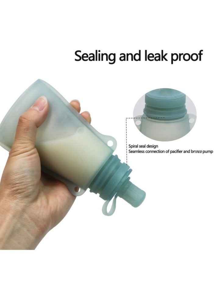 Milk Storage Bag, Safe And Reusable Baby Food Bag, Easy To Use Silicone Refrigerated Milk Storage Bag, Lightweight And Durable Baby Self Feeding Milk Bag, (1pc, White)  - Image 3