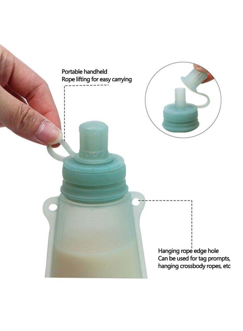 Milk Storage Bag, Safe And Reusable Baby Food Bag, Easy To Use Silicone Refrigerated Milk Storage Bag, Lightweight And Durable Baby Self Feeding Milk Bag, (1pc, White)  - Image 2