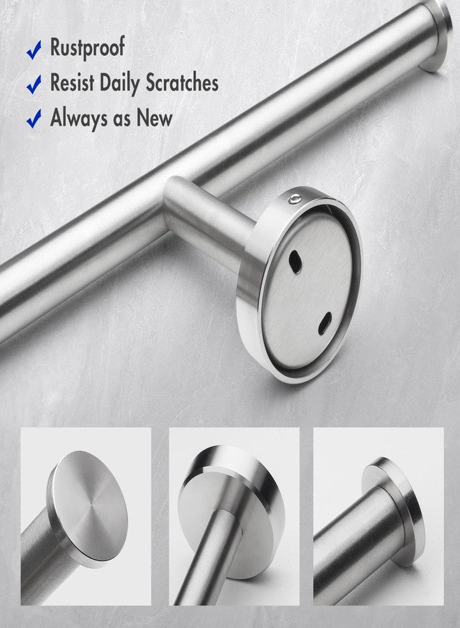 Gorlary 2 Packs Double Toilet Paper Holder Wall Mount, Double Roll Toilet Paper Holders Brushed Nickel 304 Stainless Steel for Commercial Restroom & Bathroom, Silver - Image 2