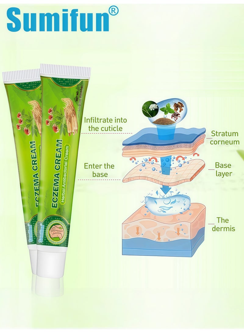 سوميفون كريم طبيعي بالأعشاب للإكزيما والصدفية 20 جرام لتخفيف الحكة السريع وتقليل احمرار الجلد - Image 3
