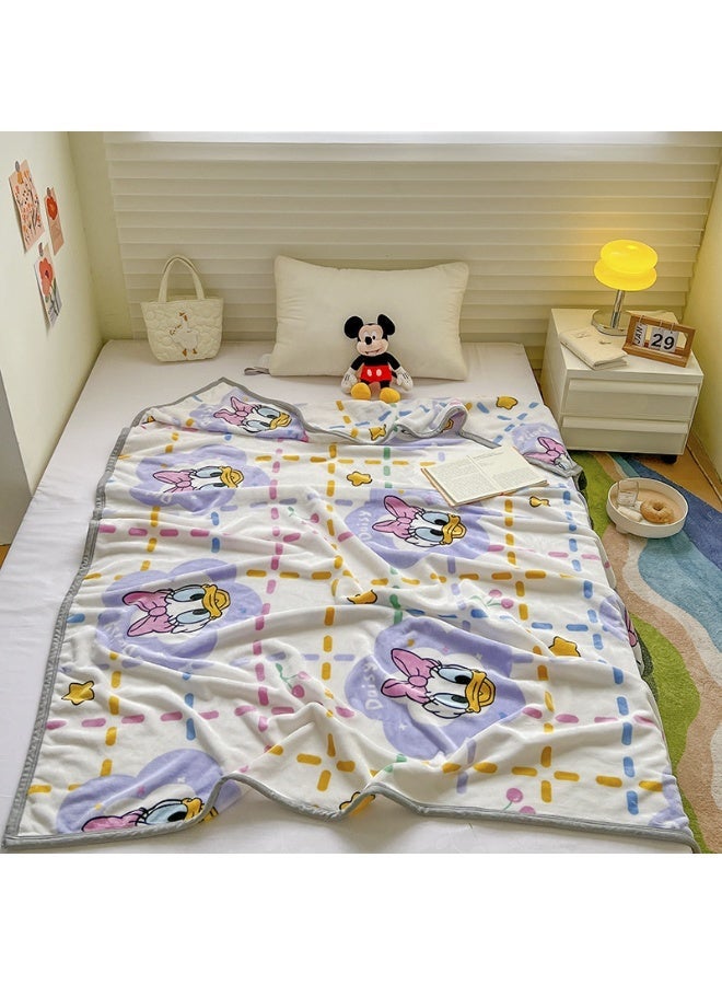 Cartoon pattern double-sided fleece blanket, kindergarten nap blanket, multifunctional blanket (Size: 100cm x 150cm) - Image 1