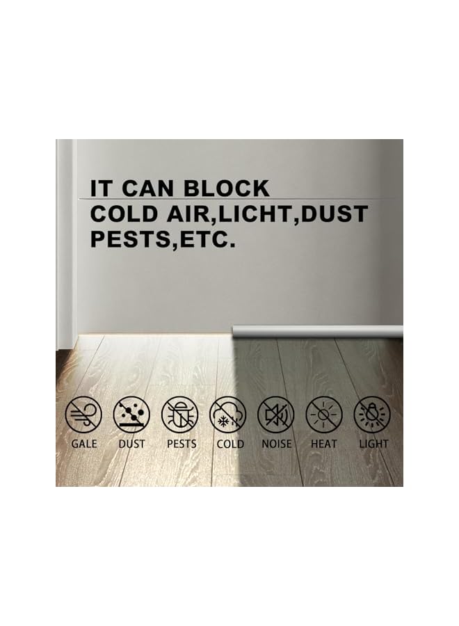 The Bros 2Pcs Double Door Draft Stopper, Draft Stopper for Bottom of Door Soundproof, Windproof, Dustproof, Block Light, Insect Resistant, Under Door Noise Blocker 37 Inch (White) - Image 4