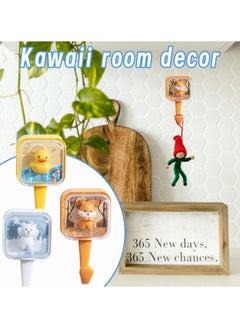 Y&D SYOSI 3 Pcs Wall Hooks, Adhesive Hooks Lovely Pet Kawaii Creative Squirrel, Duck, Bear for Coat Hat Scarf Towel Key Decor  - Image 5