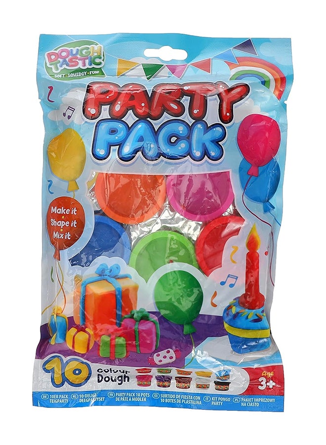 RMS Dough Party Pack 10 Tubs – Kids Modelling Dough Set, Creative Art & Craft Sensory Play Toy - Image 1