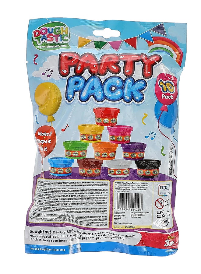 RMS Dough Party Pack 10 Tubs – Kids Modelling Dough Set, Creative Art & Craft Sensory Play Toy - Image 3