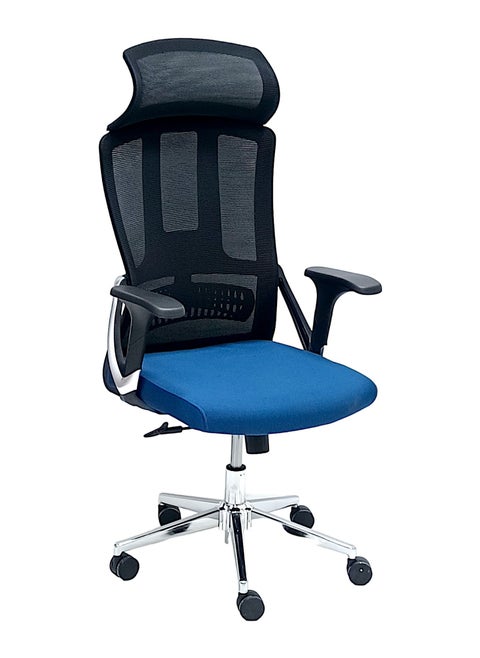 SBF Ergonomic Mesh Office Chair with Headrest, High Back, Adjustable Height and Tilt Back, Breathable Fabric, Chrome Base, Ideal for Home and Office