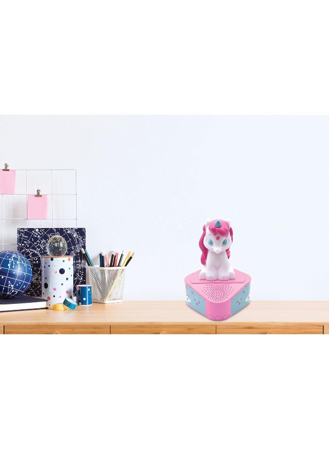 Lexibook Unicorn Luminous Bluetooth Speaker BTD80UNI for Kids, 5.0 Wireless Bluetooth Portable Speaker with LED Light-Up Figurine Design, USB Type-C Charging Port, Pink Magical Unicorn Room Décor Speaker for Girls and Boys, Cute Night Light Music Speaker - Image 5