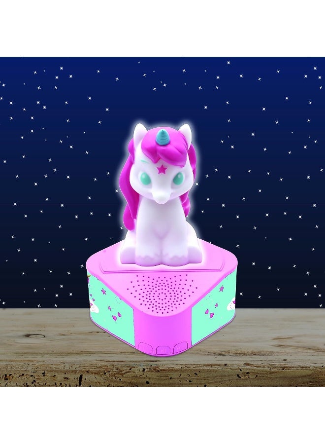 Lexibook Unicorn Luminous Bluetooth Speaker BTD80UNI for Kids, 5.0 Wireless Bluetooth Portable Speaker with LED Light-Up Figurine Design, USB Type-C Charging Port, Pink Magical Unicorn Room Décor Speaker for Girls and Boys, Cute Night Light Music Speaker - Image 2