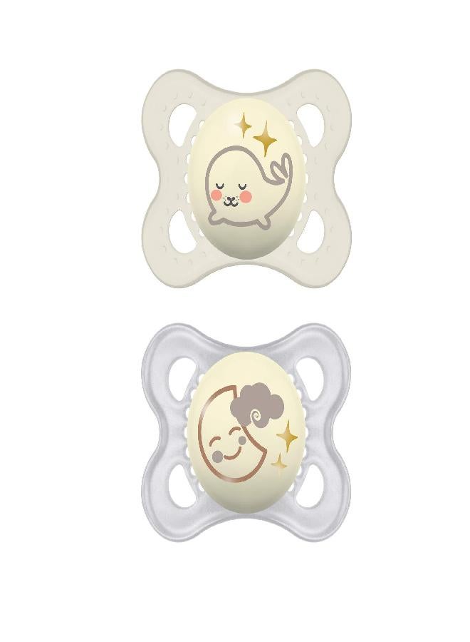 MAM MAM Night Pacifiers (2 Pacifiers & Sterilizing Box), MAM Pacifiers 0-6 Months, Best Pacifier for Breastfed Babies, Unisex, Glow in the Dark Pacifier - Image 5