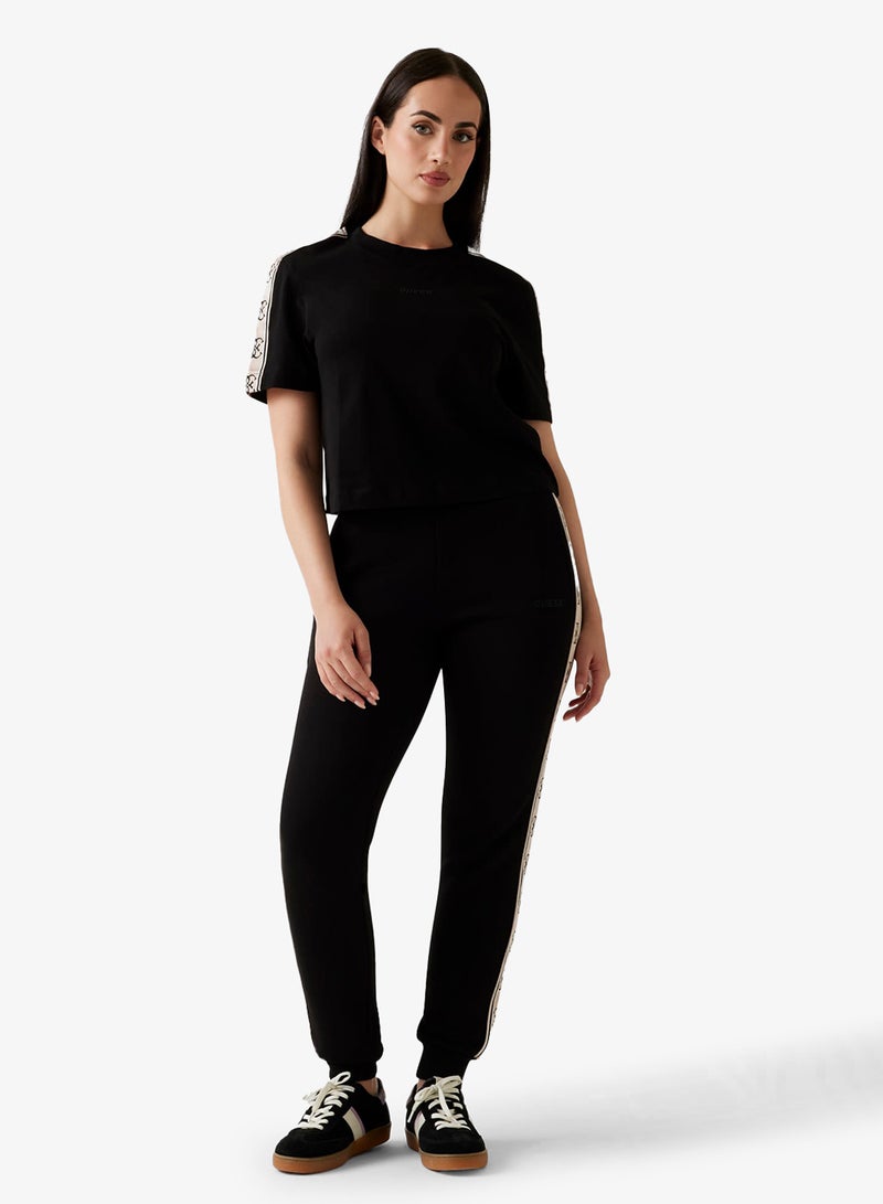 جس تيشيرت بريتني قصير بياقة دائرية - Image 4