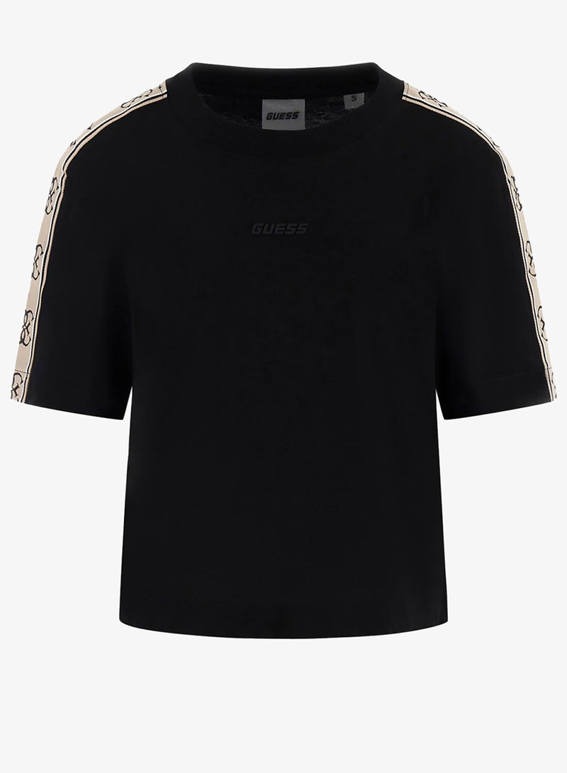 جس تيشيرت بريتني قصير بياقة دائرية - Image 5