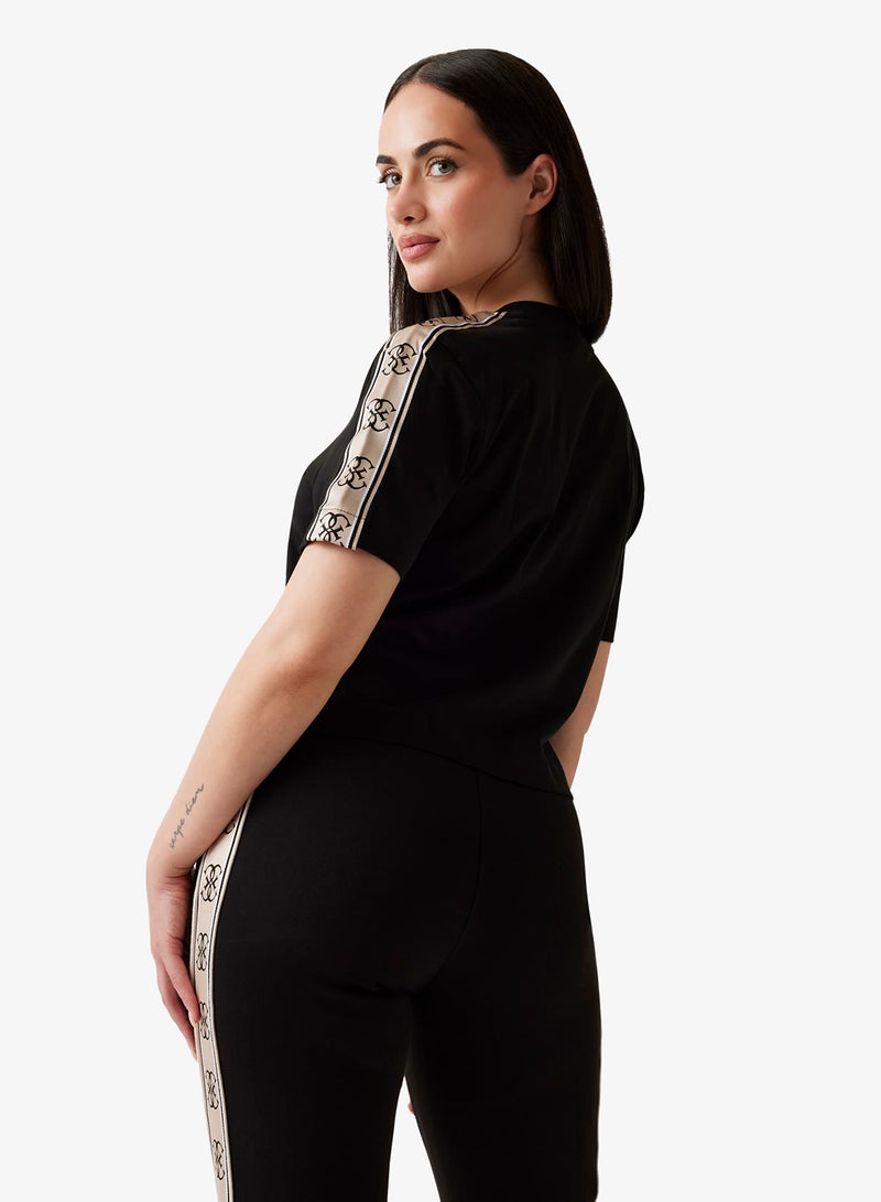 جس تيشيرت بريتني قصير بياقة دائرية - Image 2