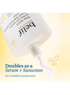 belif belif Dew Guard Milky Sun Serum SPF 40 - Niacinamide + Hyaluronic Acid, Invisible & Hydrating, Non-comedogenic, Korean Sunscreen, 1.69 fl. oz  - Image 3