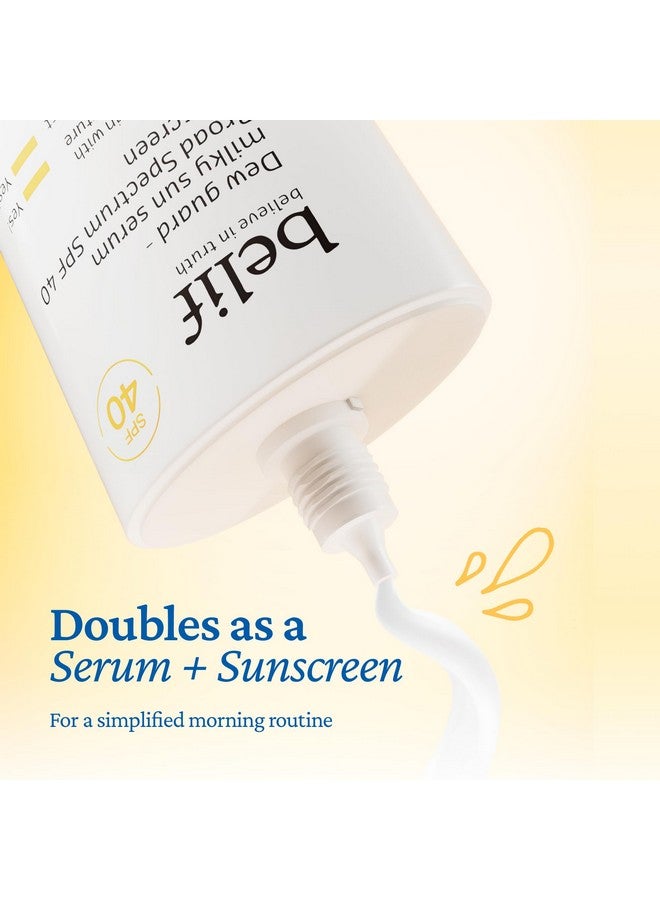 بليف سيروم بيليف ديو جارد ميلكي صن بعامل حماية من الشمس 40 - نياسيناميد + حمض الهيالورونيك، غير مرئي ومرطب، غير كوميدوغينيك، واقي شمس كوري، 1.69 أونصة سائلة - Image 3