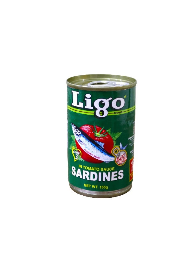 ligo سردين في صلصة الطماطم (أخضر) 155 جرام - Image 1