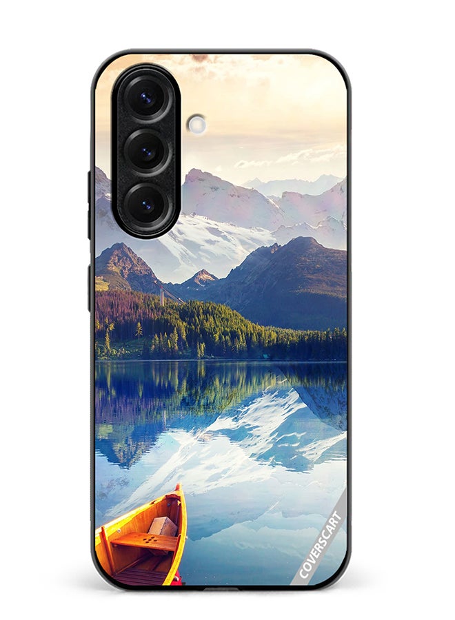 VR CREATIVE Protective Case Cover For Samsung Galaxy S25 Plus Boat In River Scenery Design Multicolour