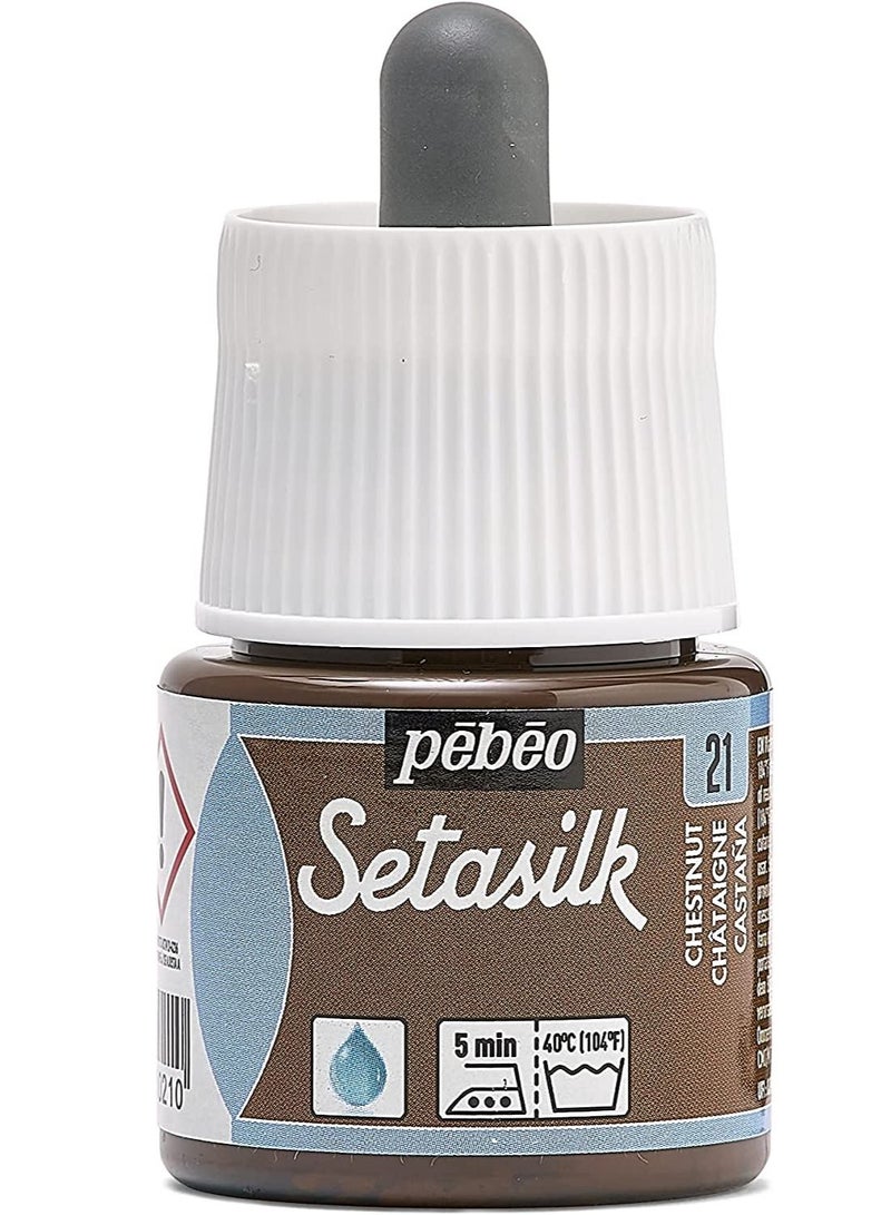 Pebeo Setasilk for Silk Painting - 45ml Chestnut - Image 1
