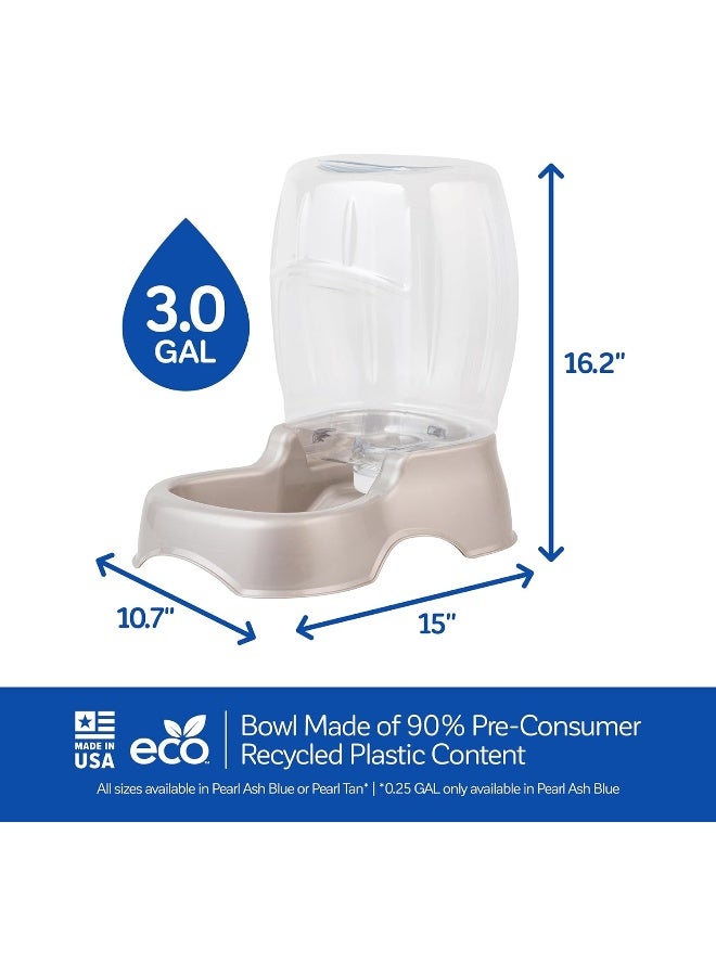 Petmate Pet Cafe Waterer Cat and Dog Water Dispenser 4 Sizes, 3 GAL, Pearl Tan - Image 3