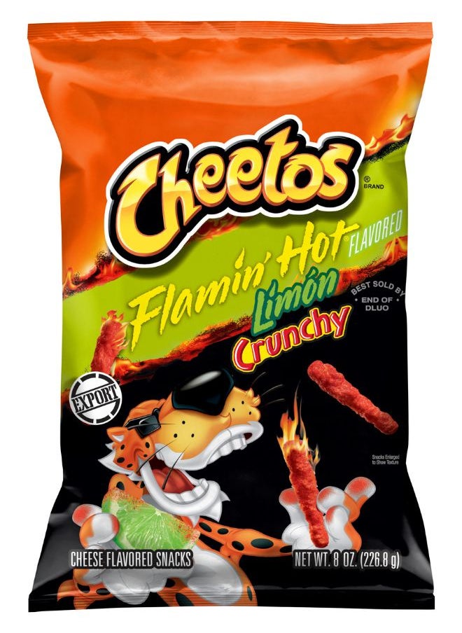 Cheetos Crunchy Flamin Hot Limon 226g  - Image 1