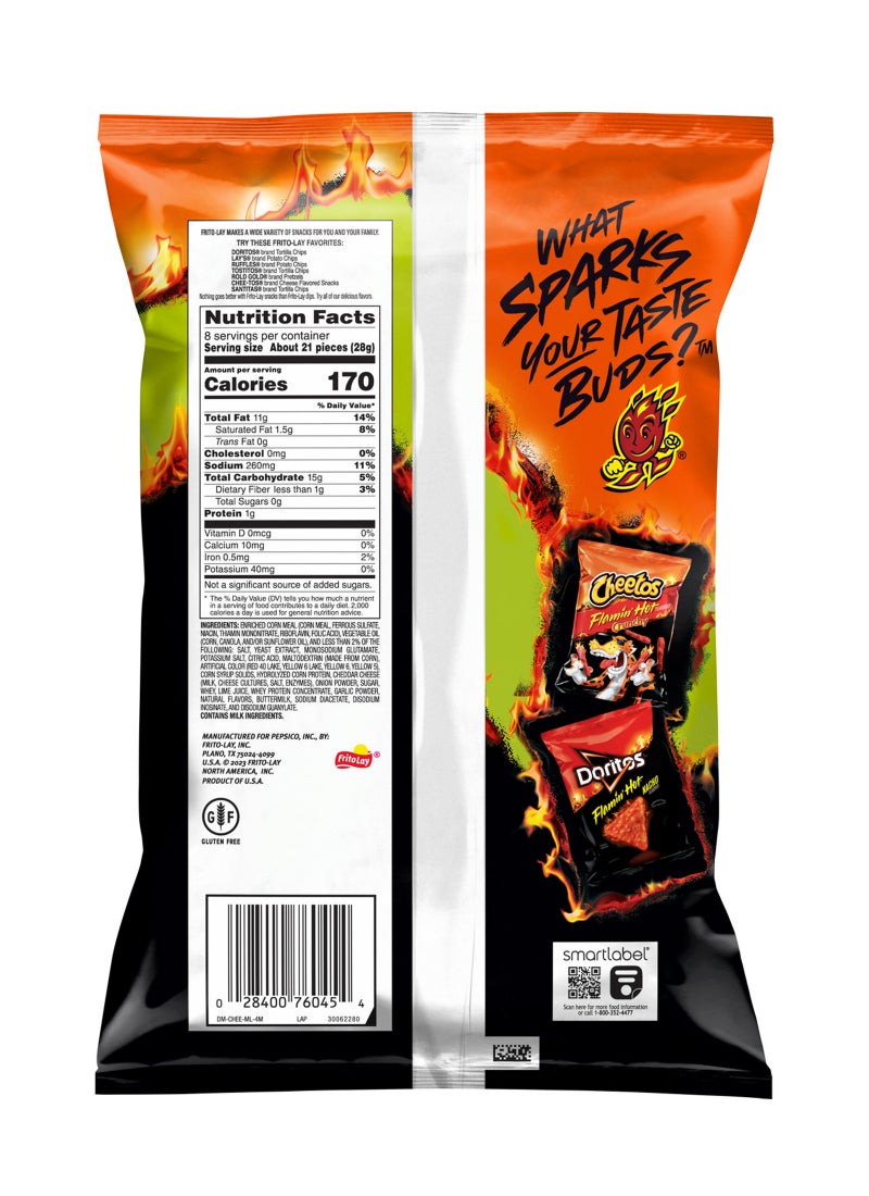 Cheetos Flamin Hot Crunchy Limon Puffs 226g - Image 2