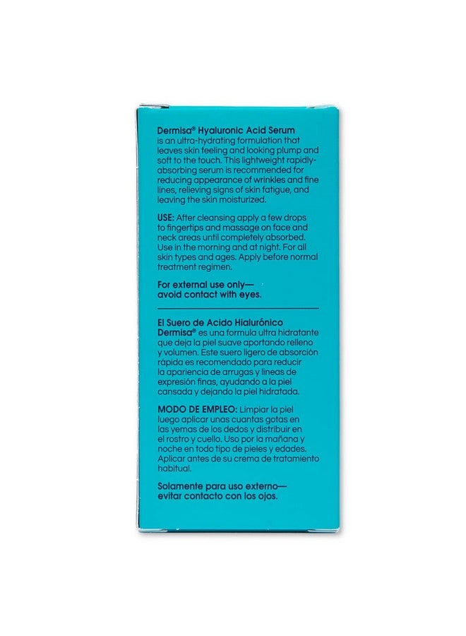 ديرميسا مصل حمض الهيالورونيك للوجه 1% حمض الهيالورونيك النقي فيتامين ب5 بيتاجلوكان | مرطب مكثف لجميع أنواع البشرة | خالي من البارابين والعطور - Image 3