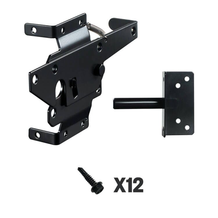 skysen Stainless Steel Self Closing Vinyl Fence Single Gate Hinge and Latch Hardware Kit -2 Hinges and 1 Latch (Single Gate Kit) - Image 3