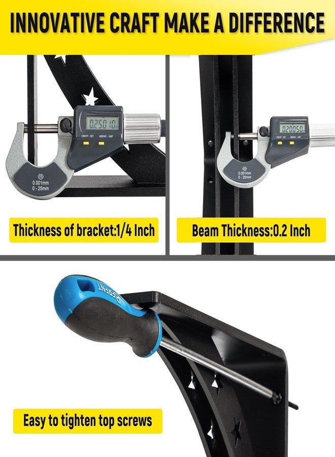 PICESA Heavy Duty Shelf Brackets，max Load 900 LBS,Premium Alloy Metal Mantel Brackets , (Set of 2) Fireplace Mantel Brackets - Countertop Support Brackets (Matte Black, 6 inch x 5 inch) - Image 4