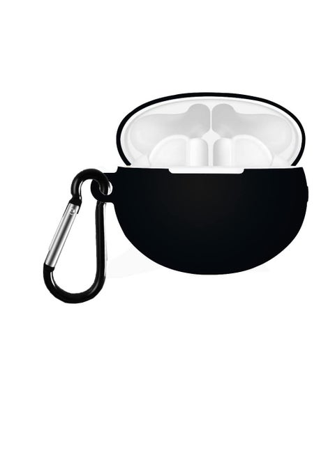 Silicone Carrying Case Compatible with FreeBuds 5i, Portable Scratch Shock Resistant Cover with Carabiner - Black