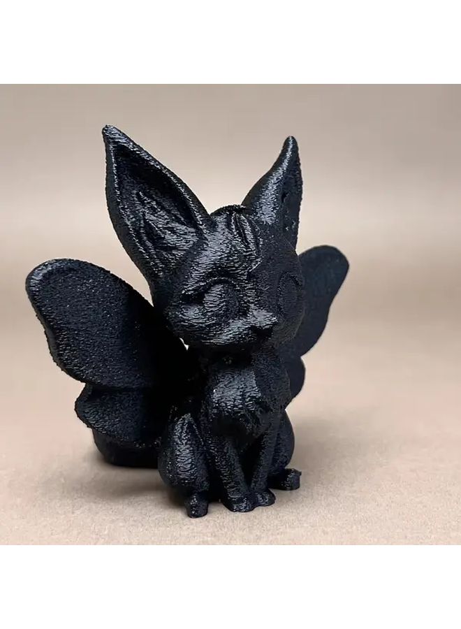 Black 3D Printed Garden Fairy Statue Colorable Realistic Cute Decor - Image 4