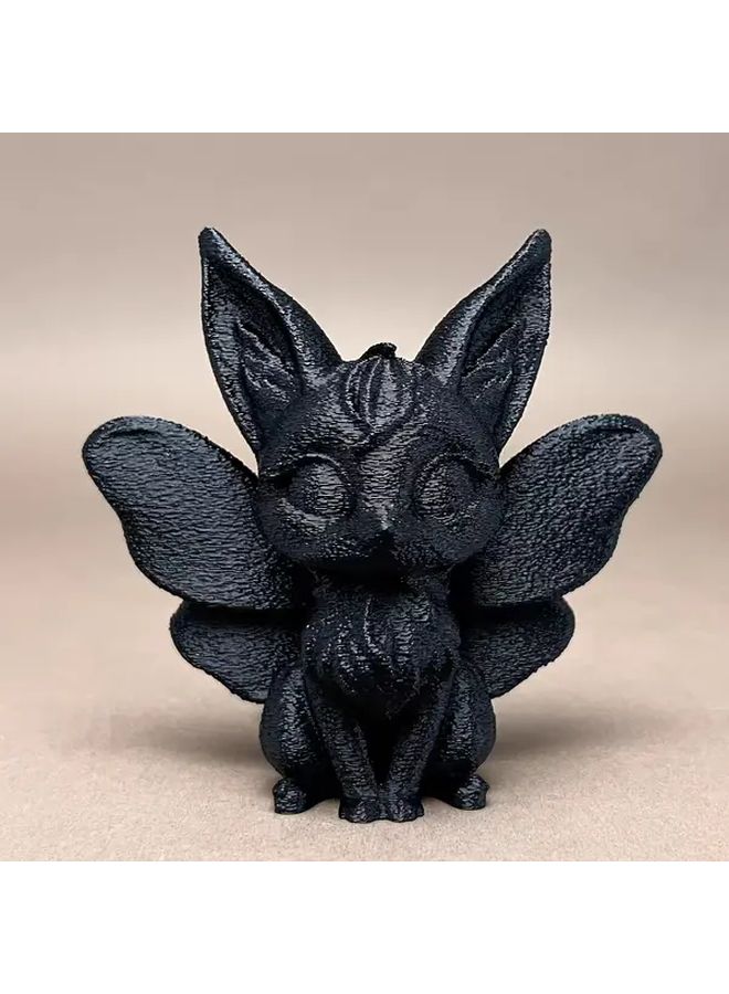 Black 3D Printed Garden Fairy Statue Colorable Realistic Cute Decor - Image 1