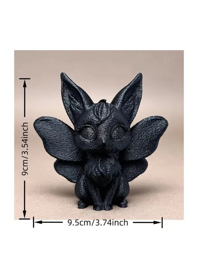 Black 3D Printed Garden Fairy Statue Colorable Realistic Cute Decor - Image 3
