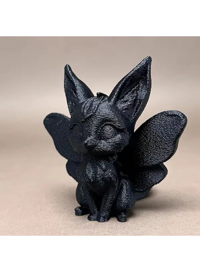 Black 3D Printed Garden Fairy Statue Colorable Realistic Cute Decor - Image 2