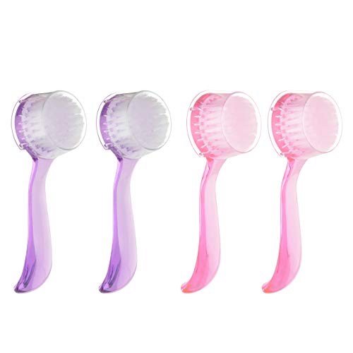 CM Pack of 4 Nail Brushes Manicure Fingernail Scrubbing Cleaning Brushes with Round Cover Long Handle for Hands Nails Toenails Cleaning - Image 1